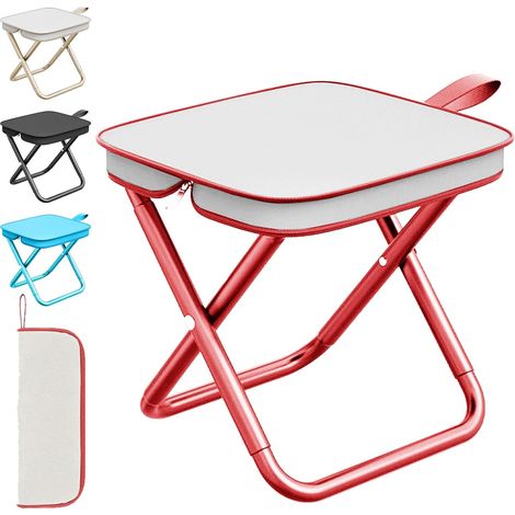 Tabouret Pliant Portable,28 CM Tabouret Pliable, Chaise Pliante pour Adultes pour Voyage Randonnée Jardin Pêche Barbecue Plage avec (1/5)