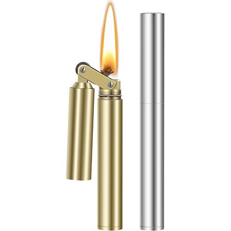 2 x Vintage Petrol Lighter Metal for Men (1/5)