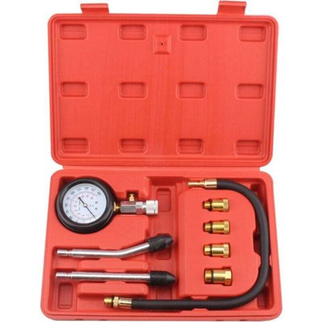 Kit de testeur de Compression de moteur à essence, cylindre de gaz, jauge de compresseur, ensemble d'outils de test pour la réparation de motos automobiles (1/4)