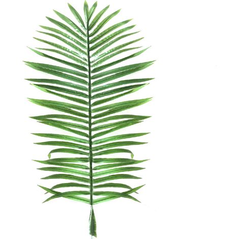 Feuilles de palmier artificielles, fausses frondes tropicales réalistes pour décoration de mariage et de maison, vert clair, 1.2m (1/5)