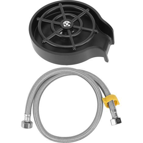 Lave-bouteille robinet nettoyeur verre évier rince-tasse pulvérisateur lavage cuisine maison avec flexible 80cm acier inoxydable 304 (1/5)