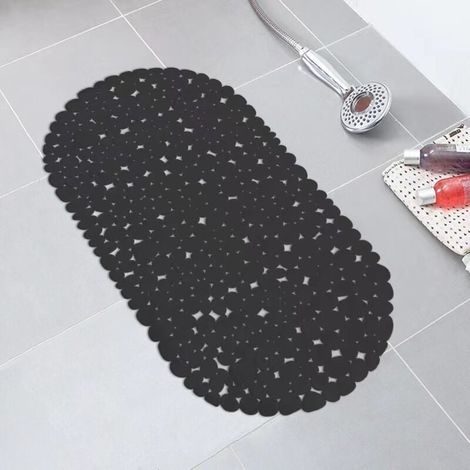 Douceur d'Intérieur Fond de Baignoire Motif Galets Anthracite 69 x 35 x 1 cm