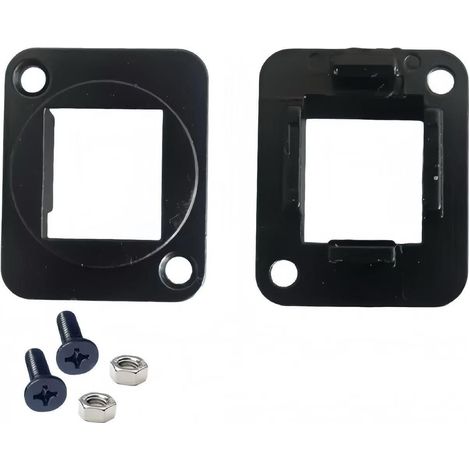 Lanview D-Size Keystone in lega di zinco nera e argento (1/3)