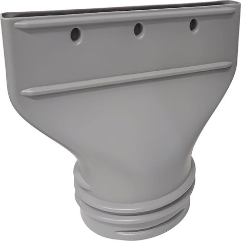 Adattatore per tubo di scarico piatto per condizionatore d'aria, diametro 130 mm/150 mm, per finestra, cellulare e auto, 01 Grigio: 23x26 cm (1/5)