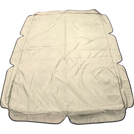 Toile imperméable beige en tissu Oxford 600D enduit d'argent pour balancelle d'extérieur (1/5)