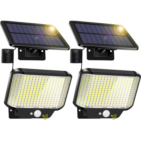 Solarbetriebene Außenstrahler mit 266 LEDs, Bewegungsmelder, wasserdicht (Dämmerungs- bis Morgengrauensfunktion) (1/5)