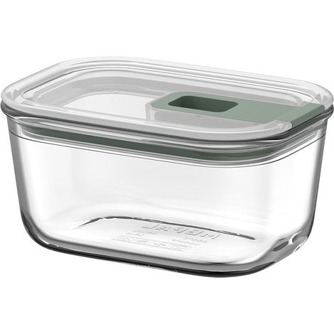 Boîte de conservation alimentaire en verre EasyClip - Boîte de rangement en verre avec couvercle et fermeture coulissante - Convient pour le micro-ondes, le four et le congélateur - 450 ml (1/5)