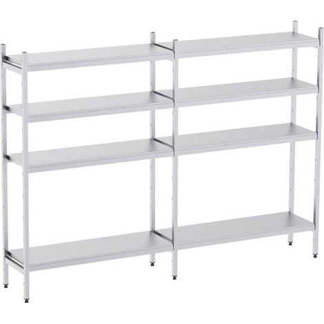 Rayonnage en Acier Inoxydable Linéaires - 2090 à 2990 mm - 4 Niv - P400 - Distform
