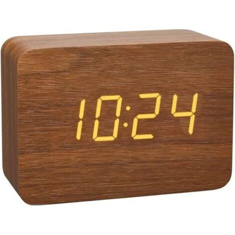 CréativitédirigéHorloge en bois - Lampe blanche en bois brun (1/5)