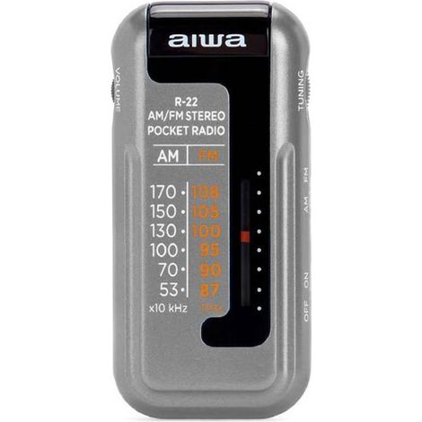 Radio formato mini aiwa r-22sl am/fm hyperbass colore silver