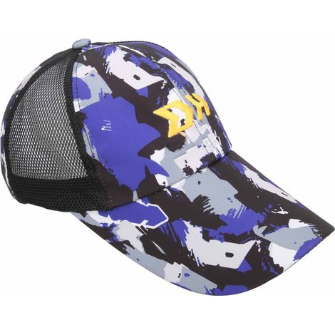 Chapeau de Pêche Léger avec Ventilation et Bandeau Absorbant, Parfait pour Randonnée et Activités Extérieures, Coloris Noir et Bleu