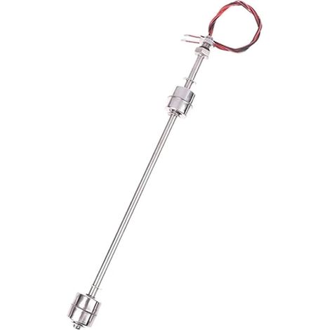 Interrupteur à flotteur en acier inoxydable 350 mm, interrupteur de niveau avec 2 flotteurs, capteur de niveau vertical 0-220 V pour réservoir d'eau, citernes et industrie - Résistant à la chaleur (1/5)