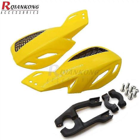 Motorrad-Handschützer, universell, 22 mm, passend für ATV, Kawasaki, Yamaha, Suzuki, Honda, Ducati, Aprilia, BMW, Bajaj, Benelli – gelb