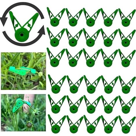 70 Stück 360° verstellbare Pflanzenbiegeklammern Pflanzenbieger Stängeltrainer Klammern für geringe Belastung Pflanzentraining Gartenhalterung (1/5)