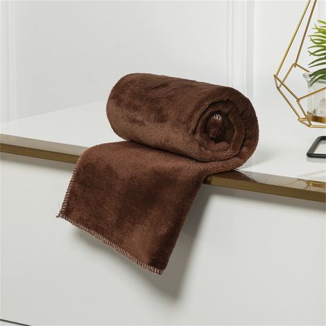 Couverture Jetable - Microfibre Polaire - 100 x 140 cm - Pour Canapé Lit Camping Voyage - 1 Pièce (1/2)