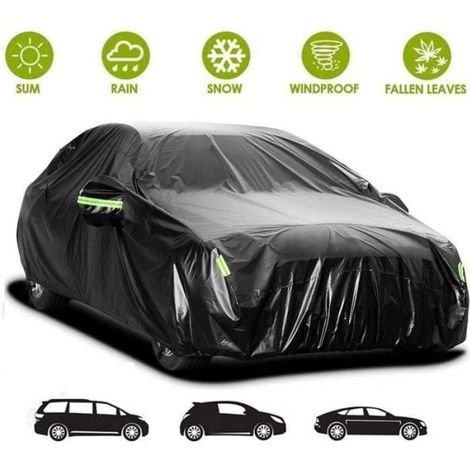 1 Bâche voiture 490x180x150cm Tissu Oxford étanche anti-UV neige poussière extérieur (1/4)