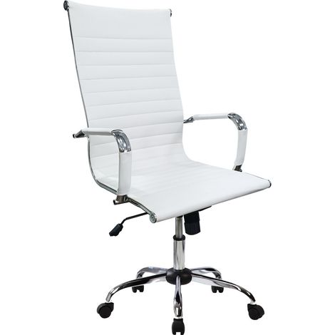 Equip Bürostuhl, Rippenpolster, Hochlehner, weiß
