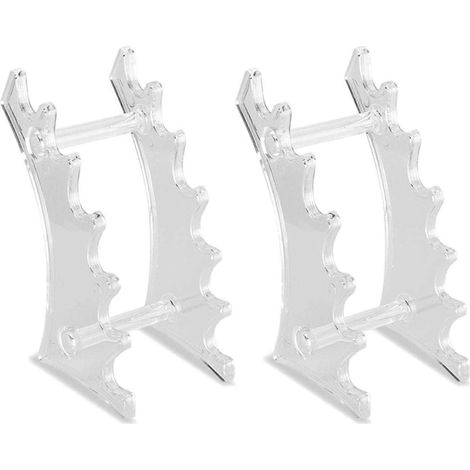 6-teiliger, transparenter Acryl-Displayständer (2-teilig), ideal für Zuhause: Stifte, Bleistifte, Schmuck und Schminkpinsel. (1/5)