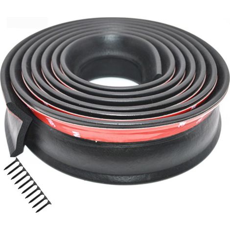 Joint de Porte de Garage Universel de 3 m, Bande d'Étanchéité en Caoutchouc pour Porte de Garage Multifonction, Bande d'Étanchéité pour Bas de Porte de Garage avec Clous (1/5)