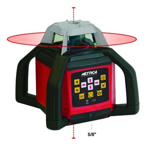 METRICA - Niveau laser rotatif automatique avec faisceau tournant visible - HV4 - Sans Récepteur