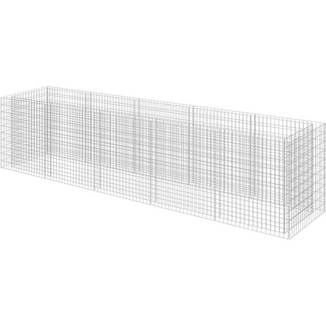 Gabion Raised Bed Galvanised Steel 450x90x100 cm vidaXL