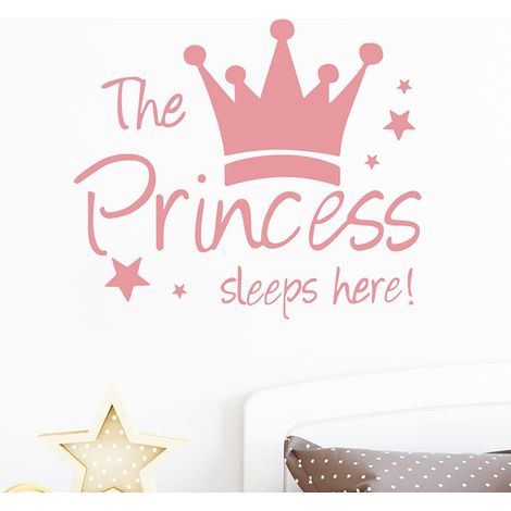 Autocollant Murale Princesse - Décalcomanie PVC Étanche pour Chambre d'Enfant Fille - Idéal pour Chambre, Nurserie, Miroir ou Armoire - 1 Pièce (1/5)