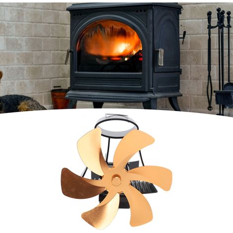 Wandmontierter Kaminventilator mit Hochtemperaturmagnet, magnetischem Rauchabzugsrohr, Wärmeenergieventilator, goldfarben. (1/5)