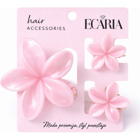 Set di fermagli per capelli a forma di fiore + 2 mini fermagli per capelli, accessori moda