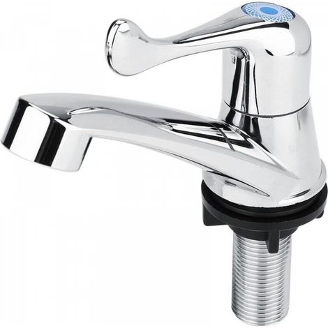 Ineasicer Lavabo Robinet seule poignée eau Buse d'eau froide robinet G1/2 Feux-plaquent pour salle de bain Cuisine Salle de repos Baignoire Tail Handle (1/5)