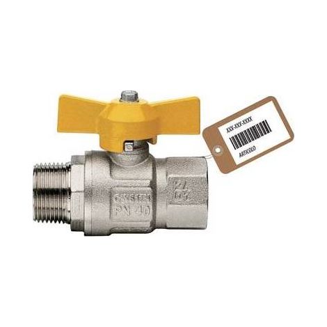 VANNE À BILLE POUR GAZ MF À PAPILLON MODÈLE LONDON F-BRICO Taille : 1/2"  DN 15