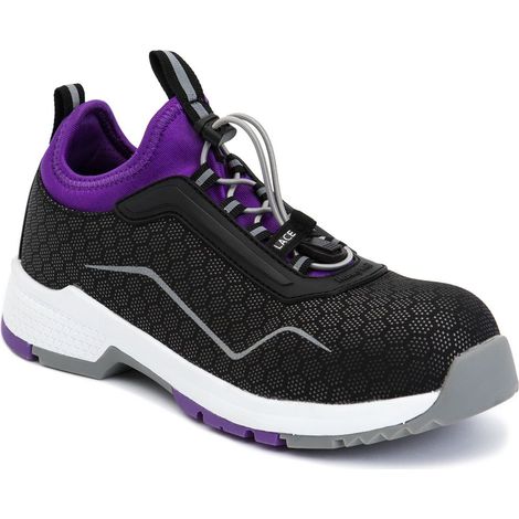 Chaussures de sécurité COCOON EVO STRETCH S3, S3 SRC, T41 Femme, Noir, Pourpre ( Prix pour 1 paire )