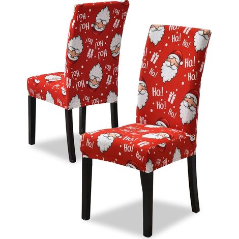 Set 6 Coprisedia Natalizi Con Babbo Natale – Elasticizzati E Decorativi