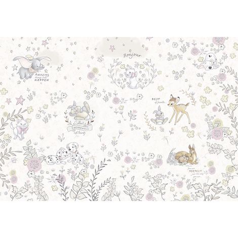 papier peint panoramique Animaux Disney beige  - Disney (1/5)