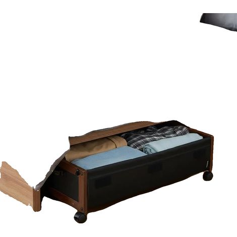 Sacs de rangement sous le lit, design empilable, construction en bois durable, vert armée (1/2)