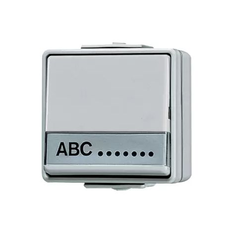 Jung Wippschalter, Universal Aus-Wechsel, 10 AX 250 V , mit Schriftfeld, IP 44, WG 600 606NAW (1/2)