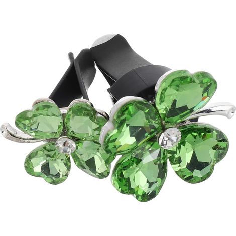 de parfum d intérieur élégant en cristal vert motif trèfle (1/5)
