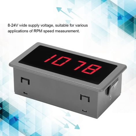 Hochpräziser digitaler LED-Tachometer, Drehzahlmesser, Motordrehzahlanzeige, Hall-Sensor-Tachometer, roter digitaler Tachometer (1/5)