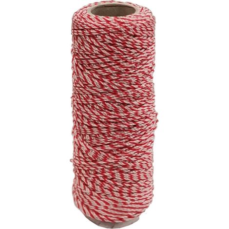 LENZA P/MURATORE IN PP BIANCO ROSSO 100 M- 5,0 pz