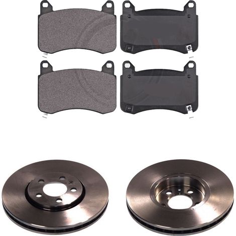KIT FRENI ANTERIORI compatibile con TESLA MODEL 3 (5YJ3) - DISCHI + PASTIGLIE OEM: 35247 / C3W003ABE /SOSTITUZIONE DIRETTA/BASSA POLVERE/SILENZIOSO (1/5)
