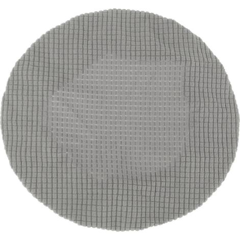 Housse de tabouret de bar pour chaise de 30 à 35 cm de diamètre, respirante, ronde, élastique et anti-poussière.-Gray (1/5)