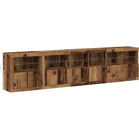 Buffet,Meuble de Rangement,Bahut Bois ancien 283 x 37 x 67 cm Bois d'ingénierie CFW185240 (1/5)