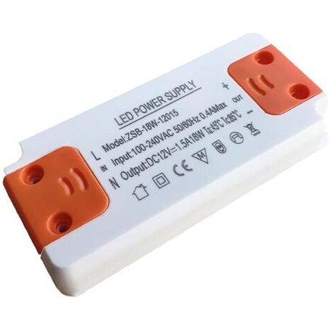 Transformateur LED 18 W, convertisseur CC 12 V, alimentation à tension constante pour LED G4, GU5.3, MR11, MR16 (1/5)