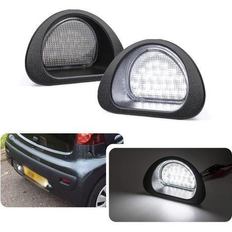 Set of 2 LED license plate lights for Peugeot 107 2005–2014 and Citroën C1 2005–2013 (1/5)