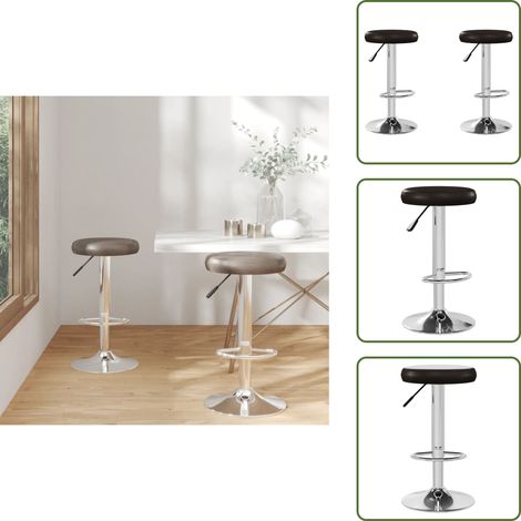 Barhocker 2 Stk. Braun Kunstleder - Barhocker - Kneipenhocker - Thekenstuhl - Thekenstühle