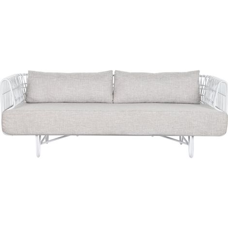 Sofa Metal Poliester 180X66X66 Blanco (1/5)