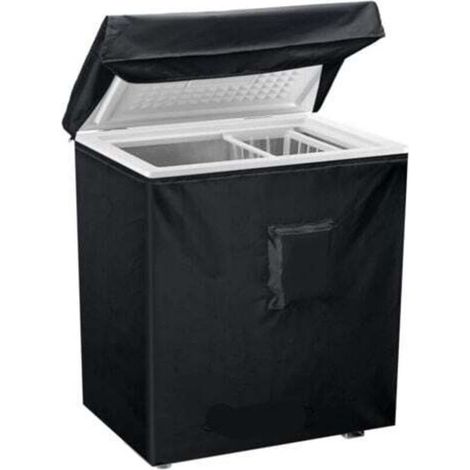 Housse pour Congélateur Coffre, Housse De Protection Imperméable Pour Congélateur Armoire,avec couvercle supérieur pour ouverture, poche à fermeture pour Terrasse Jardin Balcon Cou(64x58x87cm)-