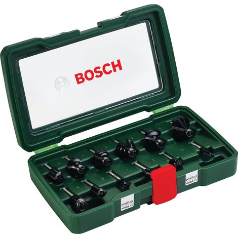 Bosch, Set Di Frese Per Metalli Duri In Scatola Di Plastica, 12 Pz. Lunghezza 6,35 Mm Circa, 2607019465 (1/4)