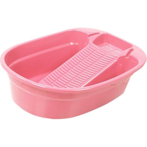 Lavabo con tabla de lavar integrada, diseñado específicamente para lavar la ropa a mano. (1/5)
