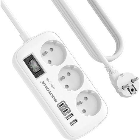 Power Strip with USB, Surge Arrester (1/5)