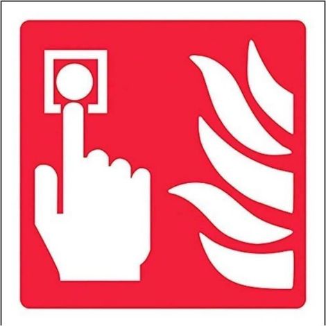 Vsafety - 13010AF-S - 13010 Bishop'AF-S, appel point Fire equipement Logo, autocollant, carre, 100 mm x 100 mm, rouge